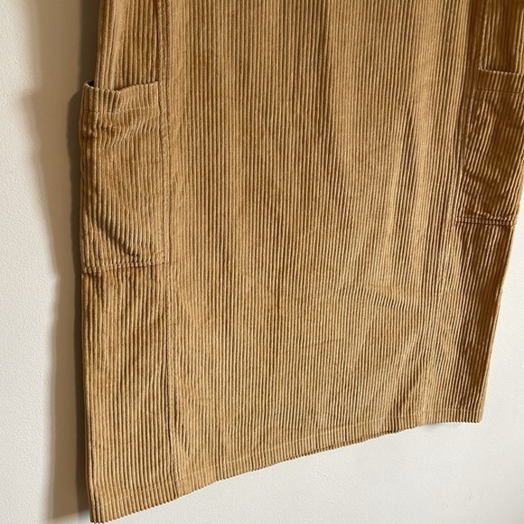 VTG Corduroy Overall Dress 12 Harve Bernard Tan Deadstock Apron NWT Academia - Picture 6 of 14